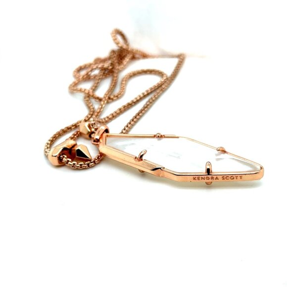 Kendra Scott Lilith Rose Gold Mother of Pearl Necklace - Picture 3 of 5